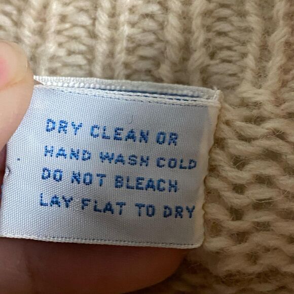 J. Christopher Knit Cardigan Sweater Button Down Women's Size L Biege High Neck - Picture 12 of 12